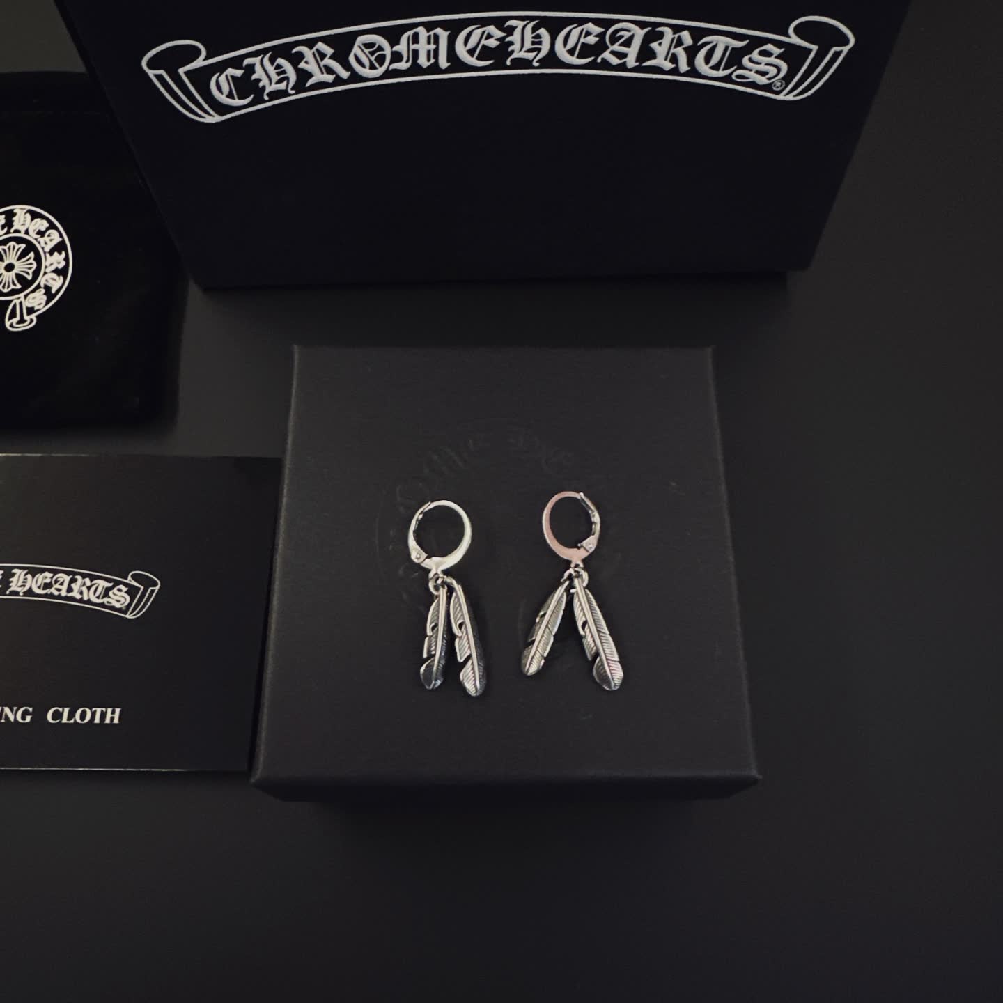 Chrome Hearts Feather Earrings